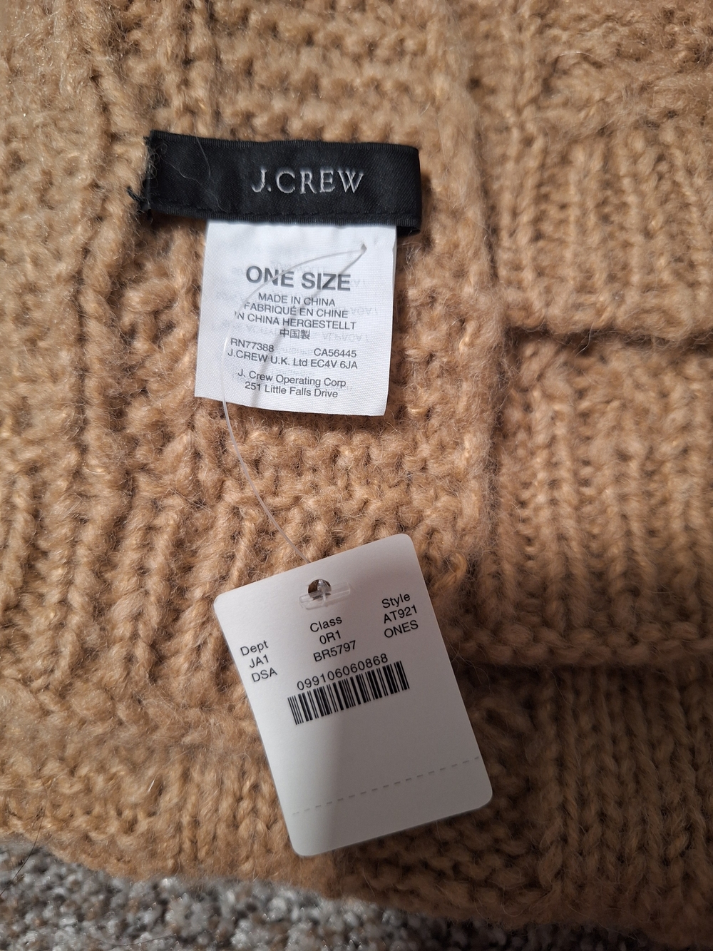 J.Crew One-Size Knit Scarf - Camel - Picture 1 of 2